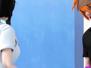 Bi Students Uncensored Threesome with Schoolgirl