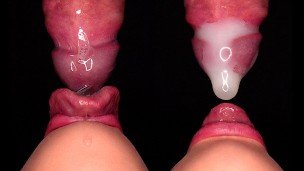 CLOSE UP: BEST Bottom View CONDOM BLOWJOB! She BROKE the CONDOM and STARTS PLAYING with CUM! ASMR 4K