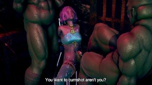 Female knight lose to monster ork – episode.12