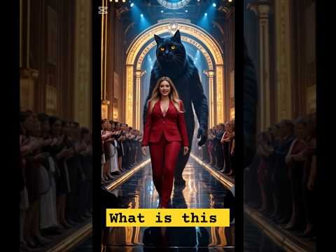 Hot Girl & Giant Black Cat Epic Dance on Stage | VIP AI Show!