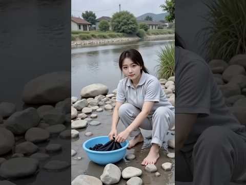 Pure Village Emotions: Pregnant Woman’s Hard Work Captured in AI Art #ailookbook #ai